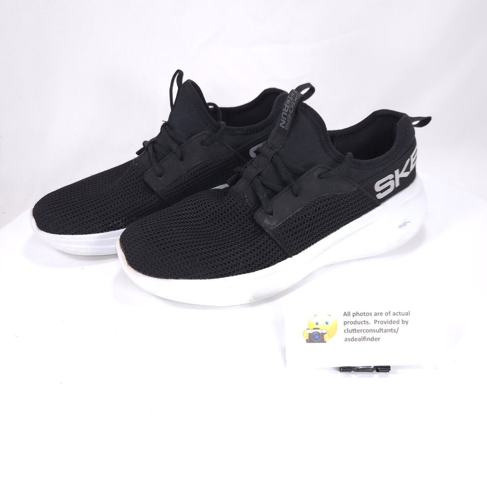 Skechers Go Run Atheltic Lace Up Running Shoe Womens Size 8 15103 Black